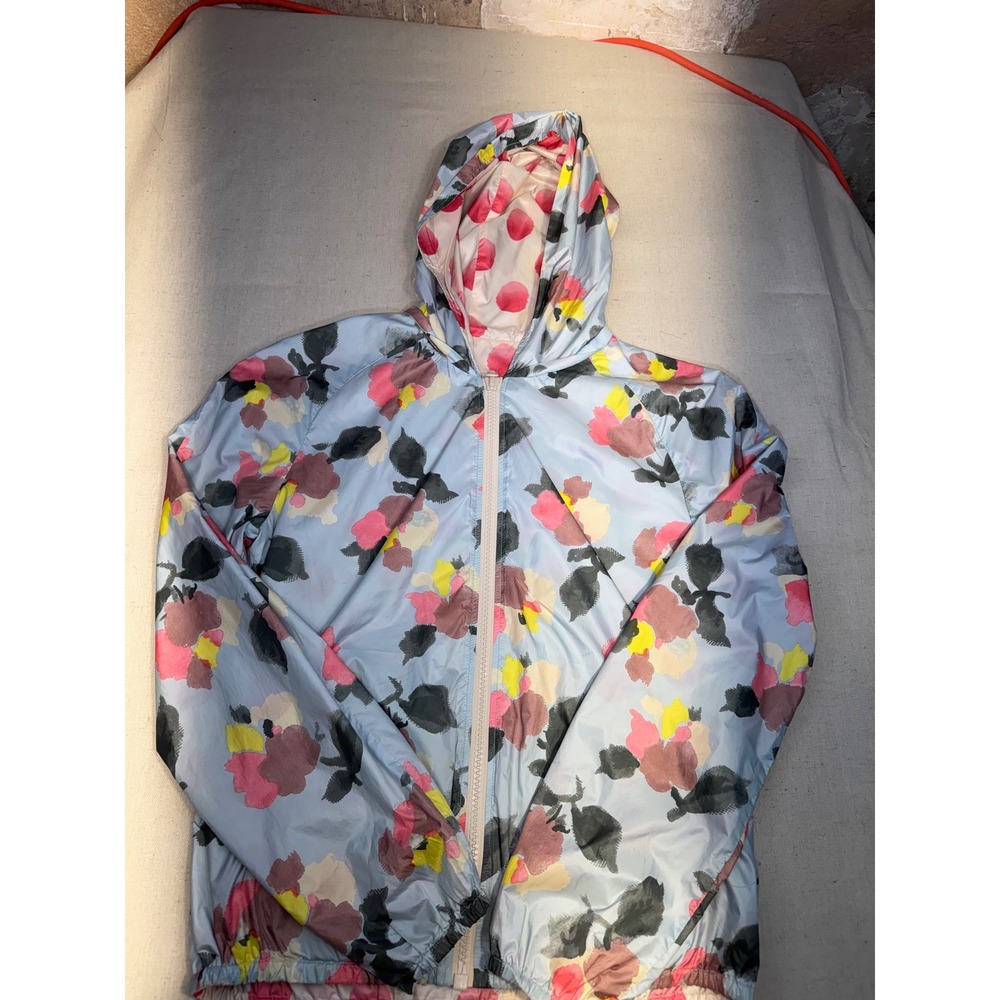 Essentiel Antwerp Womens Reversible Floral Polka Dot Windbreaker Jckt Size Small